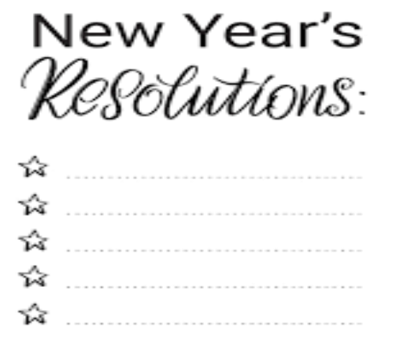 A New Year’s resolution list is set and bulleted, ready to be filled with new goals and ambitions.